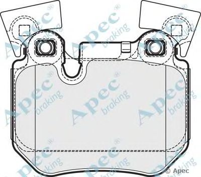 APEC BRAKING pad1682 -  Комплект тормозных колодок, дисковый тормоз